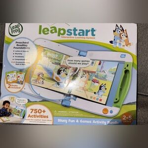 LeapFrog LeapStart Bluey Fun & Games Activity Bundle - Blue/Green